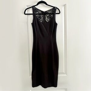 Miss Sixty Black Midi Dress with Lace Back Detailing
